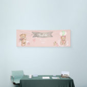 Adorable Watercolor Teddy Bear Baby Dusche Banner (Messeveranstaltung)