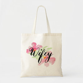 Adorable Watercolor Wifey Graphic Tragetasche