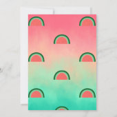 Adorable Watermelons 1. Geburtstag Party Einladung (Rückseite)