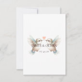 Adorable Wedding Add Foto QR Code RSVP Cards Karte (Vorderseite)