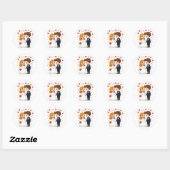 Adorable Wedding Couple Stickers (Blatt)
