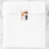 Adorable Wedding Couple Stickers (Tasche)