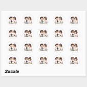 Adorable Wedding Couple Stickers (Blatt)