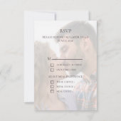 Adorable Wedding Foto RSVP Cards hinzufügen Karte (Rückseite)