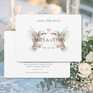 Adorable Wedding Hummingbird Save the Date