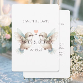 Adorable Wedding Hummingbird Save the Date