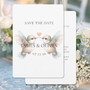 Adorable Wedding Hummingbird Save the Date