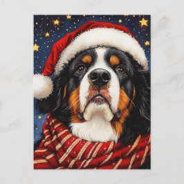 Adorable Weihnachten Berner Berghund Postkarte