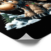Adorable Weihnachten Elche Merry Christmoose Men W Poster (Ecke)