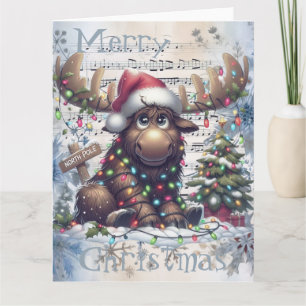 Adorable Weihnachten Elche Winter Weihnachten Karte