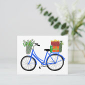 Adorable Weihnachten Fahrrad Urlaub Geschenke CUST Postkarte (Stehend Vorderseite)