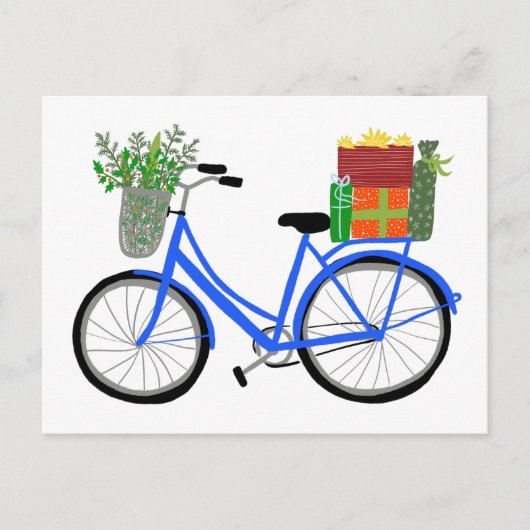 Adorable Weihnachten Fahrrad Urlaub Geschenke CUST Postkarte (Vorderseite)