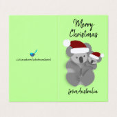 Adorable Weihnachten Koala und Joey (Außenseite Aufgefaltet)