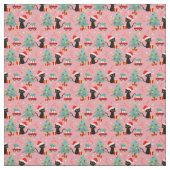 Adorable Weihnachten Schwarze Katzen Stoff (Muster)