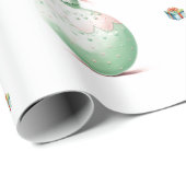 Adorable Weihnachten Urlaub Pastel Dei auf Weiß Geschenkpapier (Rolleneckpunkt)