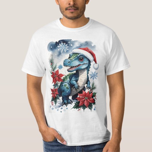 Adorable Weihnachten Weihnachten Weihnachten T-Rex T-Shirt (Vorderseite)