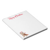 Adorable Weihnachten Yorkie in Weihnachtsmannmütze Notizblock (angewinkelt)