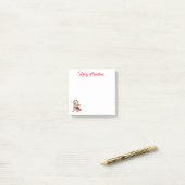 Adorable Weihnachten Yorkie in Weihnachtsmannmütze Post-it Klebezettel (Auf Schreibtisch)