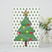 Adorable Weihnachtsbaum Briefpapier (Stehend Vorderseite)