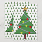 Adorable Weihnachtsbaum Briefpapier (Vorne/Hinten)