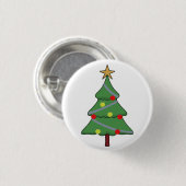 Adorable Weihnachtsbaum Button (Vorne & Hinten)