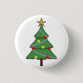 Adorable Weihnachtsbaum Button (Vorderseite)