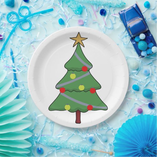 Adorable Weihnachtsbaum Pappteller (Party)