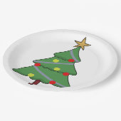 Adorable Weihnachtsbaum Pappteller (Schrägansicht)