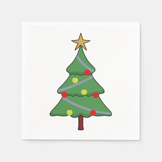 Adorable Weihnachtsbaum Serviette (Vorderseite)