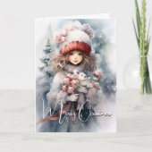 Adorable Weihnachtsgebäck mit Teddy Bear Karte (Vorderseite)