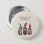 Adorable Weihnachtsgnomen mit Holiday Cheer Button (Vorne & Hinten)
