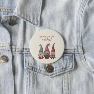Adorable Weihnachtsgnomen mit Holiday Cheer Button