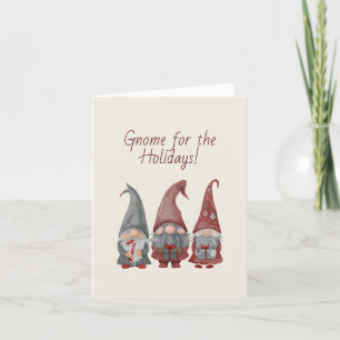 Adorable Weihnachtsgnomen mit Holiday Cheer Card Feiertagskarte