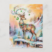 Adorable Weihnachtshirsche Postkarte (Vorderseite)