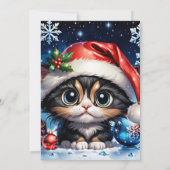 Adorable Weihnachtskätzchen. Einladung (Rückseite)