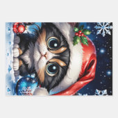 Adorable Weihnachtskätzchen. Geschenkpapier Set (Vorderseite 2)
