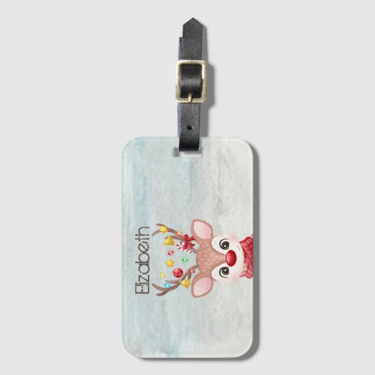 Adorable Weihnachtsmann Gepäckanhänger (Vorderseite Vertikal)