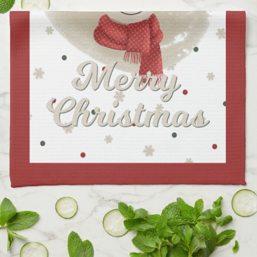 Adorable Weihnachtsmann Geschirrtuch (Gefaltet)