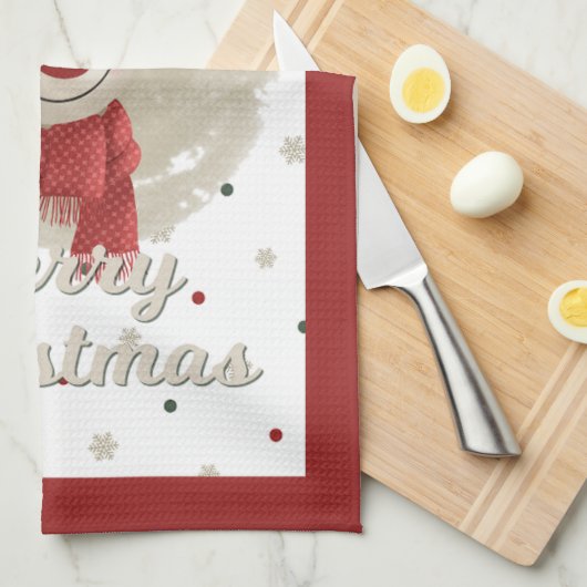 Adorable Weihnachtsmann Geschirrtuch (Viertel Falte)