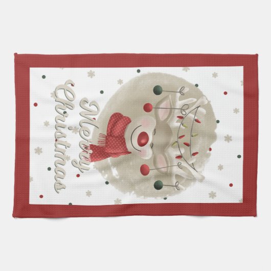 Adorable Weihnachtsmann Geschirrtuch (Horizontal)