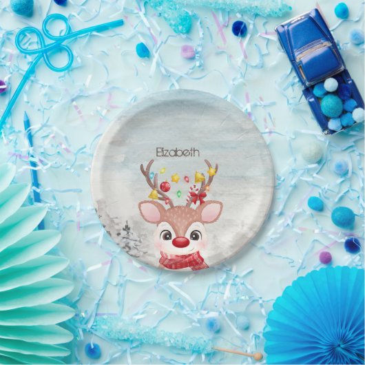 Adorable Weihnachtsmann Pappteller (Party)