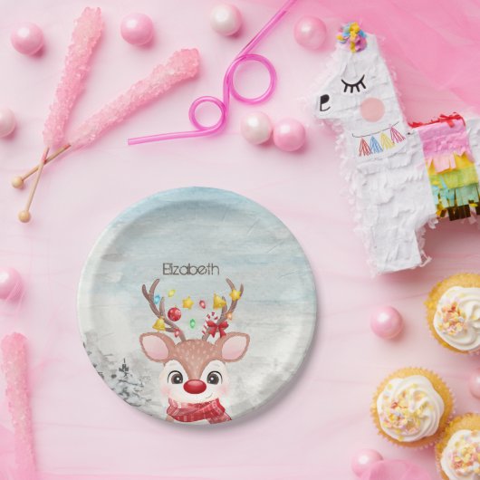 Adorable Weihnachtsmann Pappteller (Party)