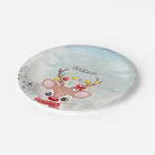 Adorable Weihnachtsmann Pappteller (Schrägansicht)