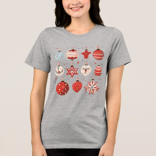 Adorable Weihnachtsschmuck - Feiertag Tri-Blend Shirt