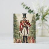 Adorable Weihnachtssoldat Postkarte (Stehend Vorderseite)