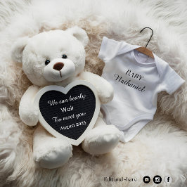 Adorable weiße Schwangerschaftsankündigung Einladung