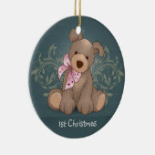 Adorable Welpe maßgeschneiderte Weihnachtsschmuck (Rechts)