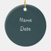 Adorable Welpe maßgeschneiderte Weihnachtsschmuck (Hinten)