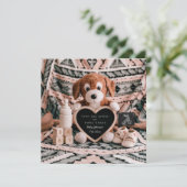 Adorable Welpe plushy Ankündigung einer Schwangers (Stehend Vorderseite)