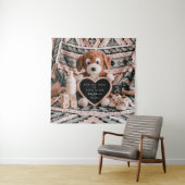 Adorable Welpe plushy Ankündigung einer Schwangers Wandteppich (Beispiel)